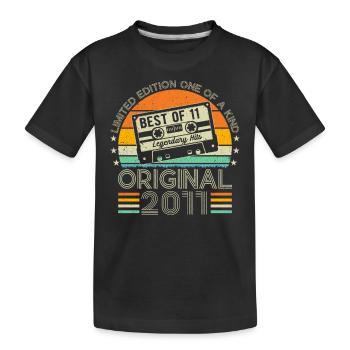 Ewige Jugend - Jahrgang 2011 - Kinder Premium Bio T-Shirt - Schwarz - Vorne