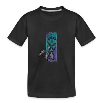 Rêverie fantaisiste : attrape-rêves pastel - T-shirt bio Premium Enfant - noir - Devant