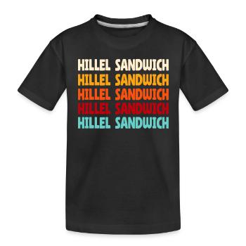 Hillel Sandwich - Kinder Premium Bio T-Shirt - Schwarz - Vorne