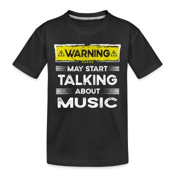 Talking about Music funny - Kids' Premium Organic T-Shirt - black - Front