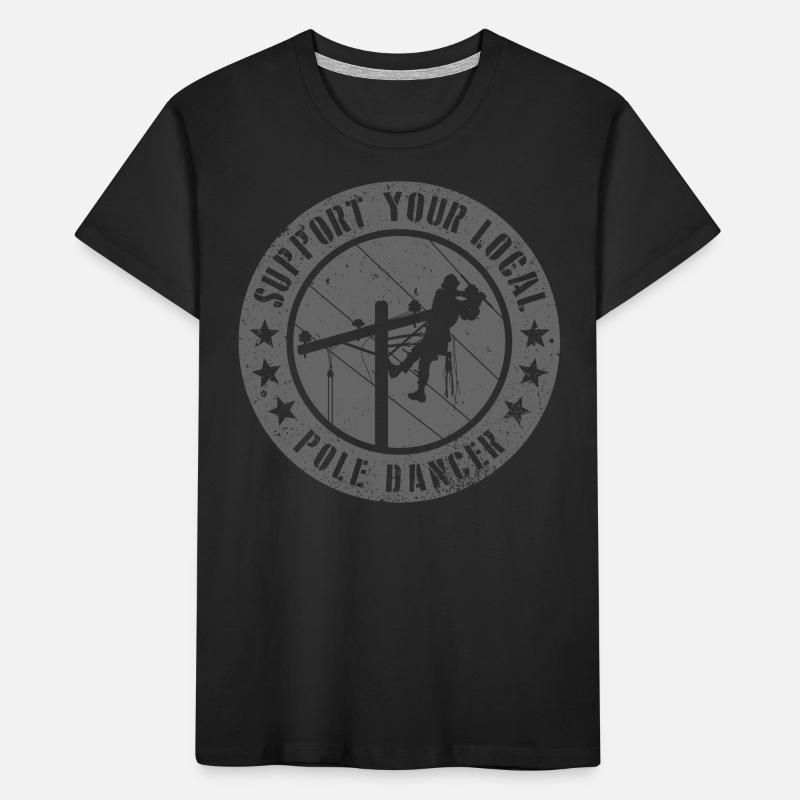 Soutenez votre monteur de lignes Pole Dancer local T-shirt bio Premium Enfant
