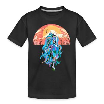 Wilderness Fantasy Cheval sauvage Chevaux Poney Étalon Coloré - T-shirt bio Premium Enfant - noir - Devant