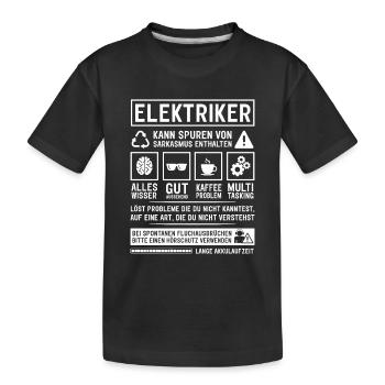 May contain traces of sarcasm - Kids' Premium Organic T-Shirt - black - Front