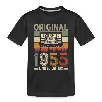 Geboren Legenden 1955 - Kinder Premium Bio T-Shirt - Schwarz - Vorne