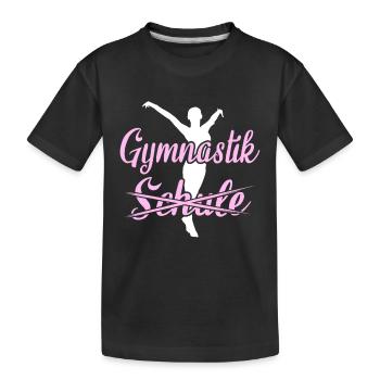 Gymnastics instead of school gymnast gift idea - Kids' Premium Organic T-Shirt - black - Front