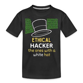 Ethical Hacker White Hat - T-shirt bio Premium Enfant - noir - Devant