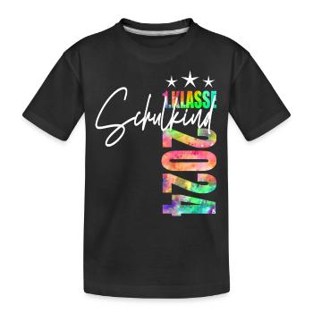 Schulkind 2024 - Kinder Premium Bio T-Shirt - Schwarz - Vorne