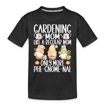 Garden Gnomes Gardening - Kids' Premium Organic T-Shirt - black - Front