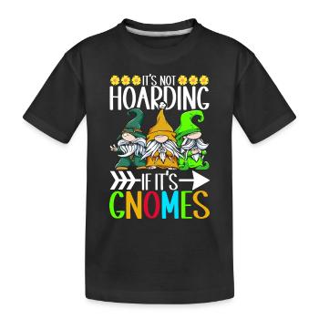 Gartenzwerge Gartenarbeit - Kinder Premium Bio T-Shirt - Schwarz - Vorne