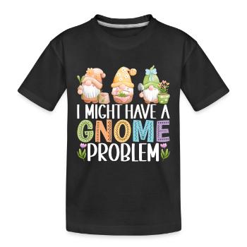 Gartenzwerge Gartenarbeit - Kinder Premium Bio T-Shirt - Schwarz - Vorne