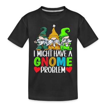 Garden Gnomes Gardening - Kids' Premium Organic T-Shirt - black - Front