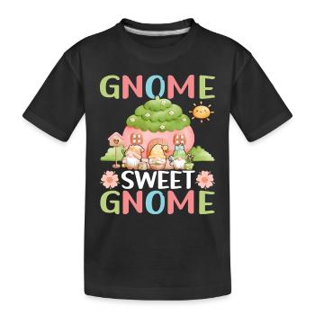 Gartenzwerge Gartenarbeit - Kinder Premium Bio T-Shirt - Schwarz - Vorne