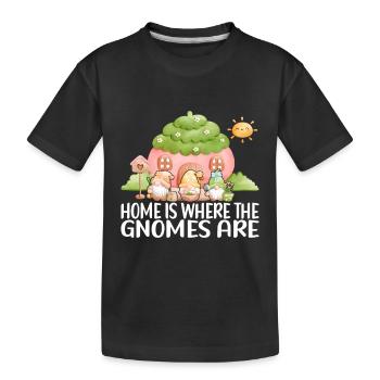 Garden Gnomes Gardening - Kids' Premium Organic T-Shirt - black - Front