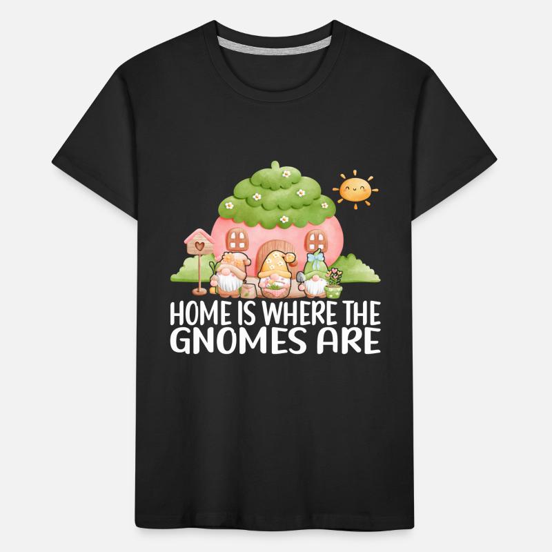 Gartenzwerge Gartenarbeit Kinder Premium Bio T-Shirt