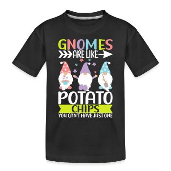 Garden Gnomes Gardening - Kids' Premium Organic T-Shirt - black - Front