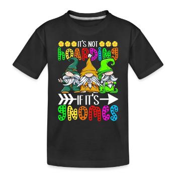 Garden Gnomes Gardening - Kids' Premium Organic T-Shirt - black - Front