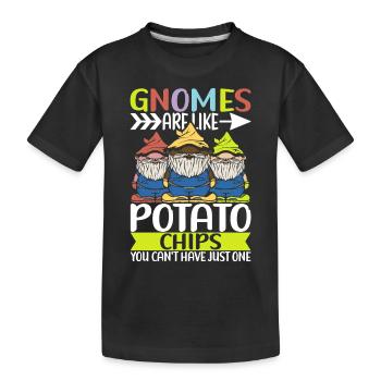 Garden Gnomes Gardening - Kids' Premium Organic T-Shirt - black - Front