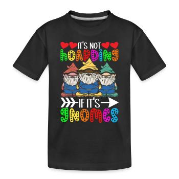 Garden Gnomes Gardening - Kids' Premium Organic T-Shirt - black - Front