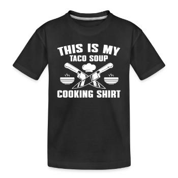 Taco Suppe Kochshirt - Kinder Premium Bio T-Shirt - Schwarz - Vorne
