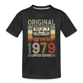Vintage 1979 Birthday - Kids' Premium Organic T-Shirt - black - Front
