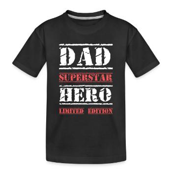 Best Daddy Star Dad Dad Dad - Kids' Premium Organic T-Shirt - black - Front