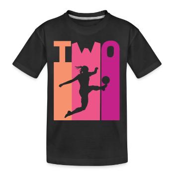 2nd Birthday Women's Soccer Soccer Female Soccer Player - Kids' Premium Organic T-Shirt - black - Front