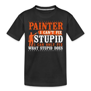 House Painter Decorator Painter I - Kinder Premium Bio T-Shirt - Schwarz - Vorne