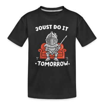 Ritterritter Mittelalterliche Renaissance-rüstung - Kinder Premium Bio T-Shirt - Schwarz - Vorne