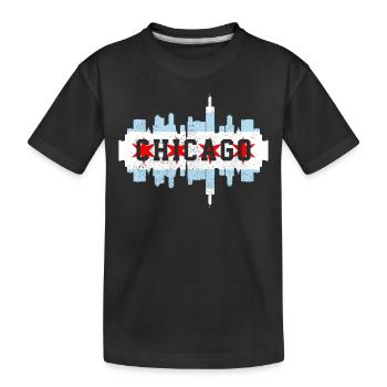 Chicago, Illinois - Kinder Premium Bio T-Shirt - Schwarz - Vorne