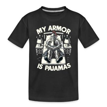 Chevalier Chevalier Armure Renaissance Médiévale - T-shirt bio Premium Enfant - noir - Devant