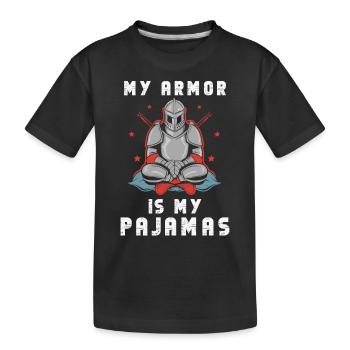 Chevalier Chevalier Armure Renaissance Médiévale - T-shirt bio Premium Enfant - noir - Devant