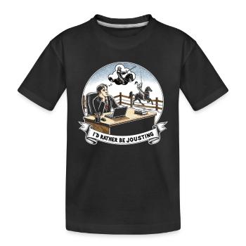 Chevalier Chevalier Armure Renaissance Médiévale - T-shirt bio Premium Enfant - noir - Devant