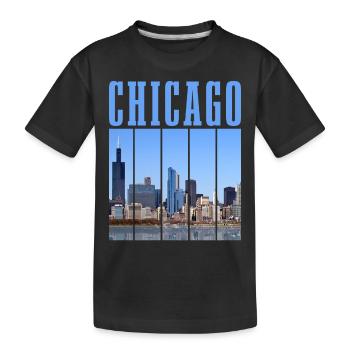 Chicago, Illinois - Kinder Premium Bio T-Shirt - Schwarz - Vorne