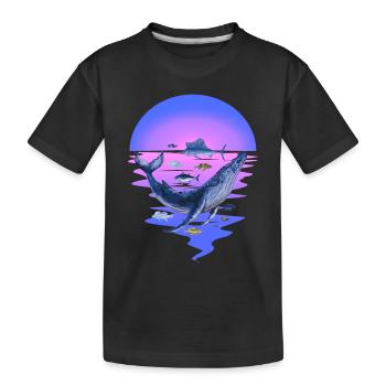 animaux marins, mammifères marins, poisson, poisson, océan, aileron - T-shirt bio Premium Enfant - noir - Devant