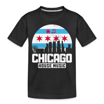 Chicago House Music Illinois - Kinder Premium Bio T-Shirt - Schwarz - Vorne