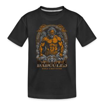 Dad Hercules Starker Mann Geschenkidee Vatertag - Kinder Premium Bio T-Shirt - Schwarz - Vorne