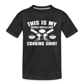 Chicken Tortilla Suppe Kochshirt - Kinder Premium Bio T-Shirt - Schwarz - Vorne