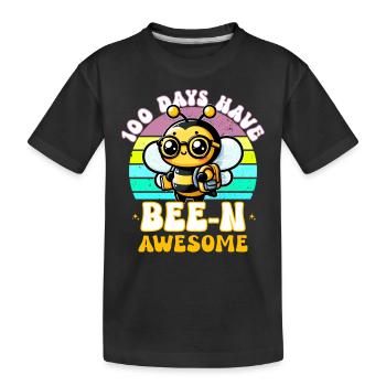 100 Tage Awesome Funny 100. Schultag - Kinder Premium Bio T-Shirt - Schwarz - Vorne