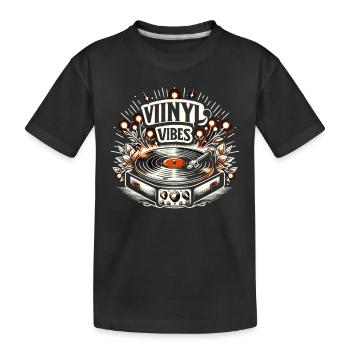 Vinyl Records Lp Collectors Record Lovers - Kids' Premium Organic T-Shirt - black - Front