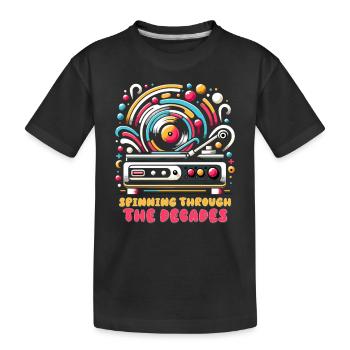 Vinyl Records Lp Collectors Record Lovers - Kids' Premium Organic T-Shirt - black - Front