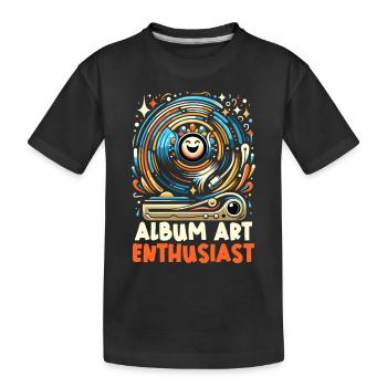 Vinyl Records Lp Collectors Record Lovers - Kids' Premium Organic T-Shirt - black - Front