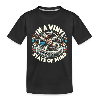 Vinyl Records Lp Collectors Record Lovers - Kids' Premium Organic T-Shirt - black - Front