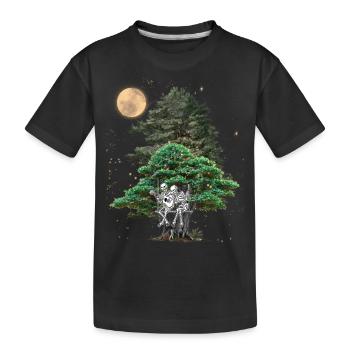 Squelette Horreur Fantômes Effrayant Effrayant Halloween Mort - T-shirt bio Premium Enfant - noir - Devant