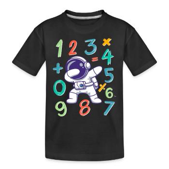 Nombre jour enfants Maths Day enfants Calculateur de costume - T-shirt bio Premium Enfant - noir - Devant