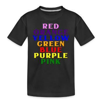 Farben Des Regenbogens - Lustiges ROYGBIV - Kinder Premium Bio T-Shirt - Schwarz - Vorne