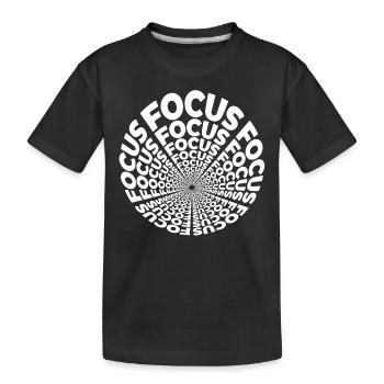 Illusion d’optique de mise au point - Visuel fascinant - T-shirt bio Premium Enfant - noir - Devant