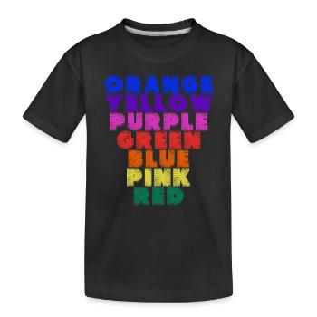 Farben Des Regenbogens - Lustiges ROYGBIV - Kinder Premium Bio T-Shirt - Schwarz - Vorne
