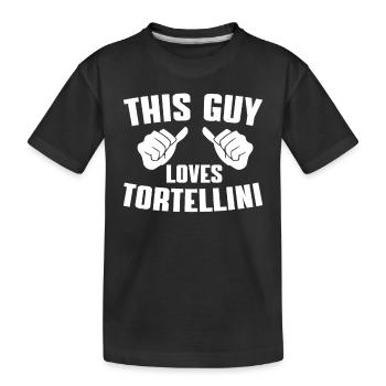 Tortellini Liebhaber Design - Kinder Premium Bio T-Shirt - Schwarz - Vorne