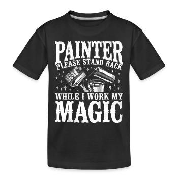 Peintre en bâtiment Peintre décorateur Peintre - T-shirt bio Premium Enfant - noir - Devant