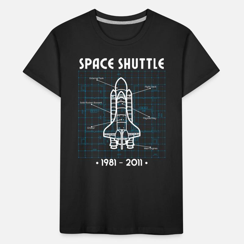 Navette Spatiale, Fusée, Plan, Espace, Astronaute T-shirt bio Premium Enfant